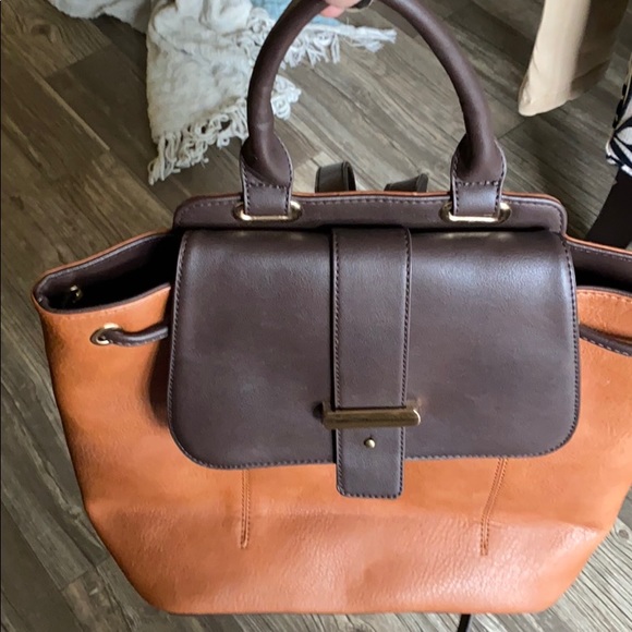 Handbags - Brown drawstring backpack with lots of storage